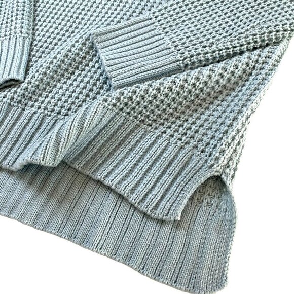 SO Waffle Knit Long Sleeve Crew Neck Sweater Coastal Beachy Travel Size S - Picture 4 of 9